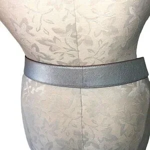 Dolce & Gabbana Womens Leather Logo Plate Belt Size 32 Silver Gold Made In Italy Dolce & Gabbana | Accessories | Dolce Gabbana Womens Leather  main image 3
